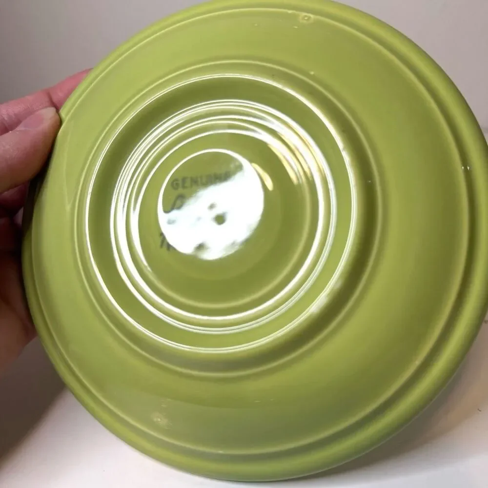 Vintage Fiesta Chartreuse Saucer &‎ Bread Plate LOT OF 2